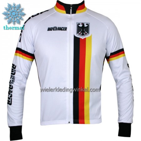 Wielershirt 2022 Duitsland Nationaal Team Lange Mouw Winter Thermal Fleece